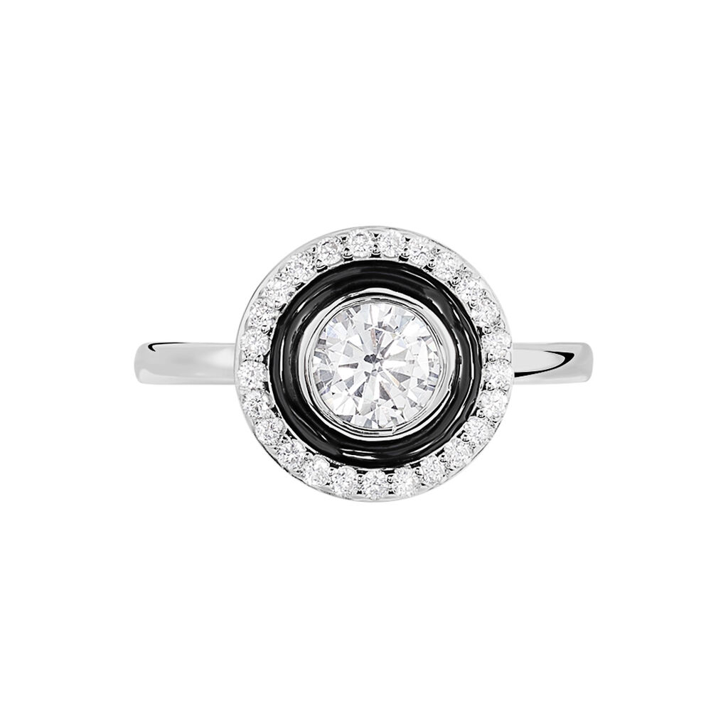 Bague Solitaire Aliou Argent Blanc Oxyde De Zirconium - Bagues solitaires Femme | Histoire d’Or