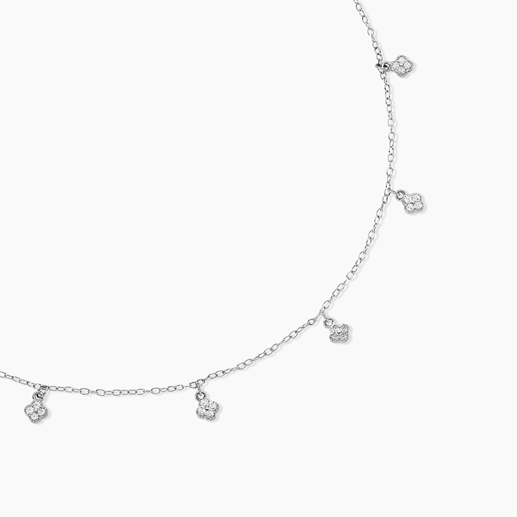 Collier Lysandra Argent Blanc Oxyde De Zirconium - Colliers fantaisie Femme | Histoire d&rsquo;Or
