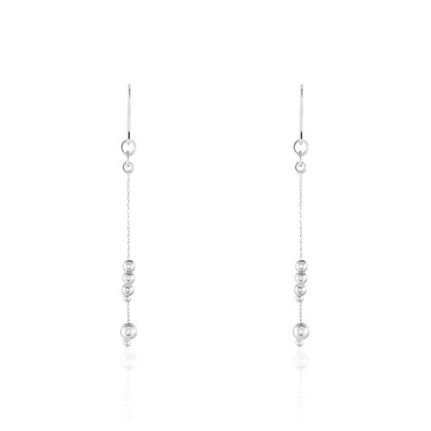 Boucles D'oreilles Pendantes Manou Argent Blanc - Boucles d'oreilles fantaisie Femme | Histoire d’Or