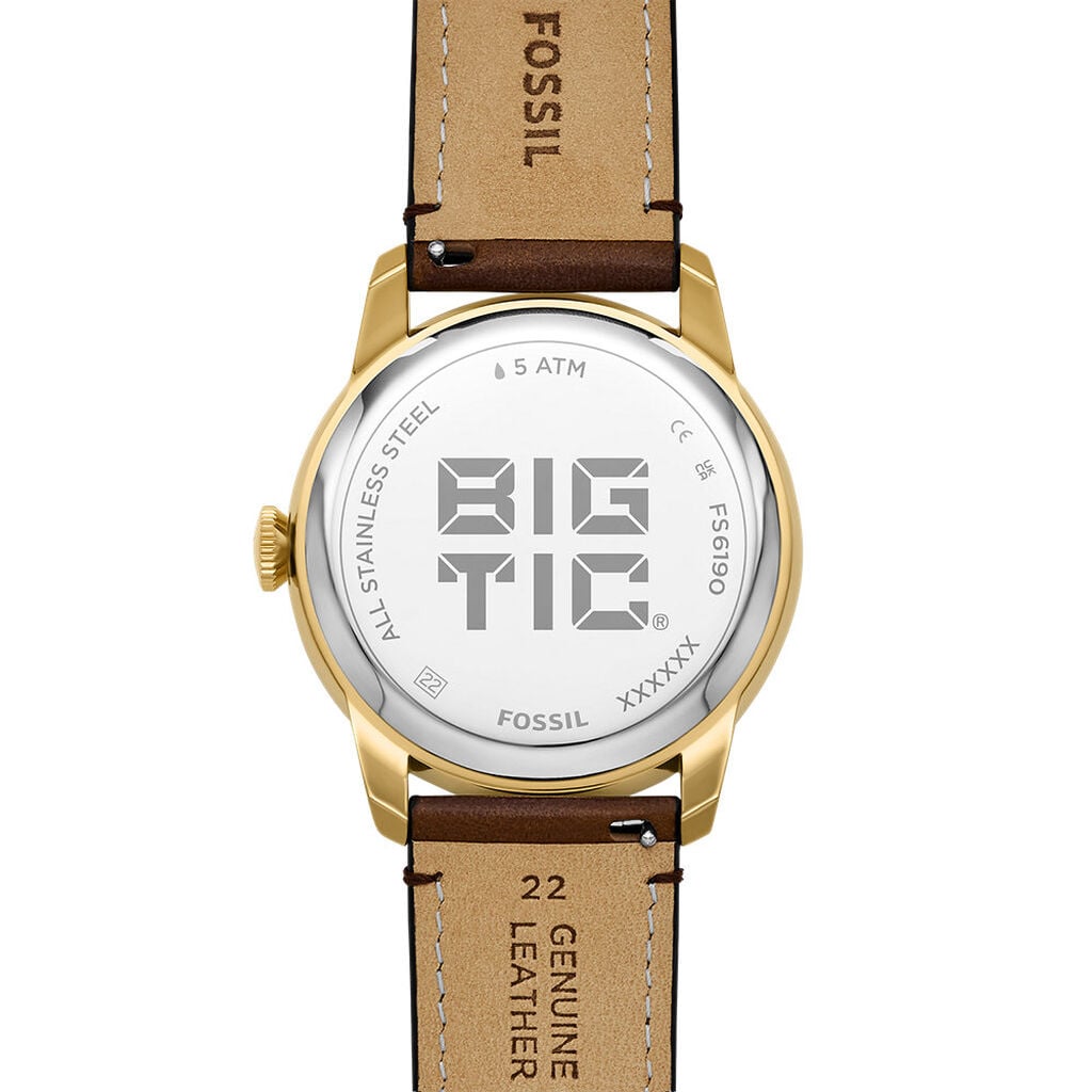 Montre Fossil Bic Tic Tourbillon Gris - F&ecirc;te des p&egrave;res Homme | Histoire d&rsquo;Or