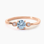 Bague Solitaire Shir Argent Rose Oxyde De Zirconium - Bagues solitaires Femme | Histoire d&rsquo;Or