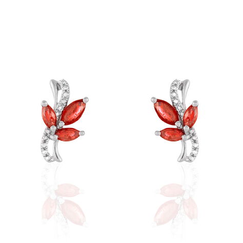 Boucles d'oreilles Couleur Pierre Rouge • Histoire d'Or