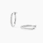 Cr&eacute;oles Sandrine Or Blanc Strass - Boucles d'oreilles cr&eacute;oles Femme | Histoire d&rsquo;Or