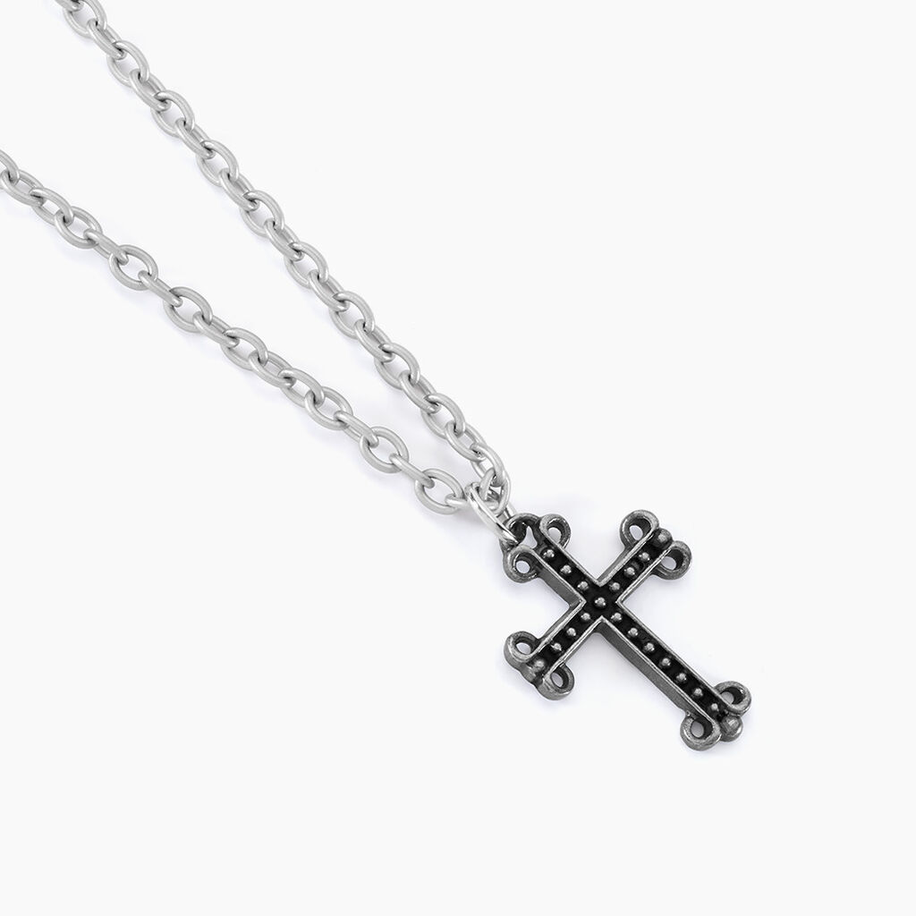 Collier Jodoc Acier Blanc - Colliers fantaisie Homme | Histoire d&rsquo;Or