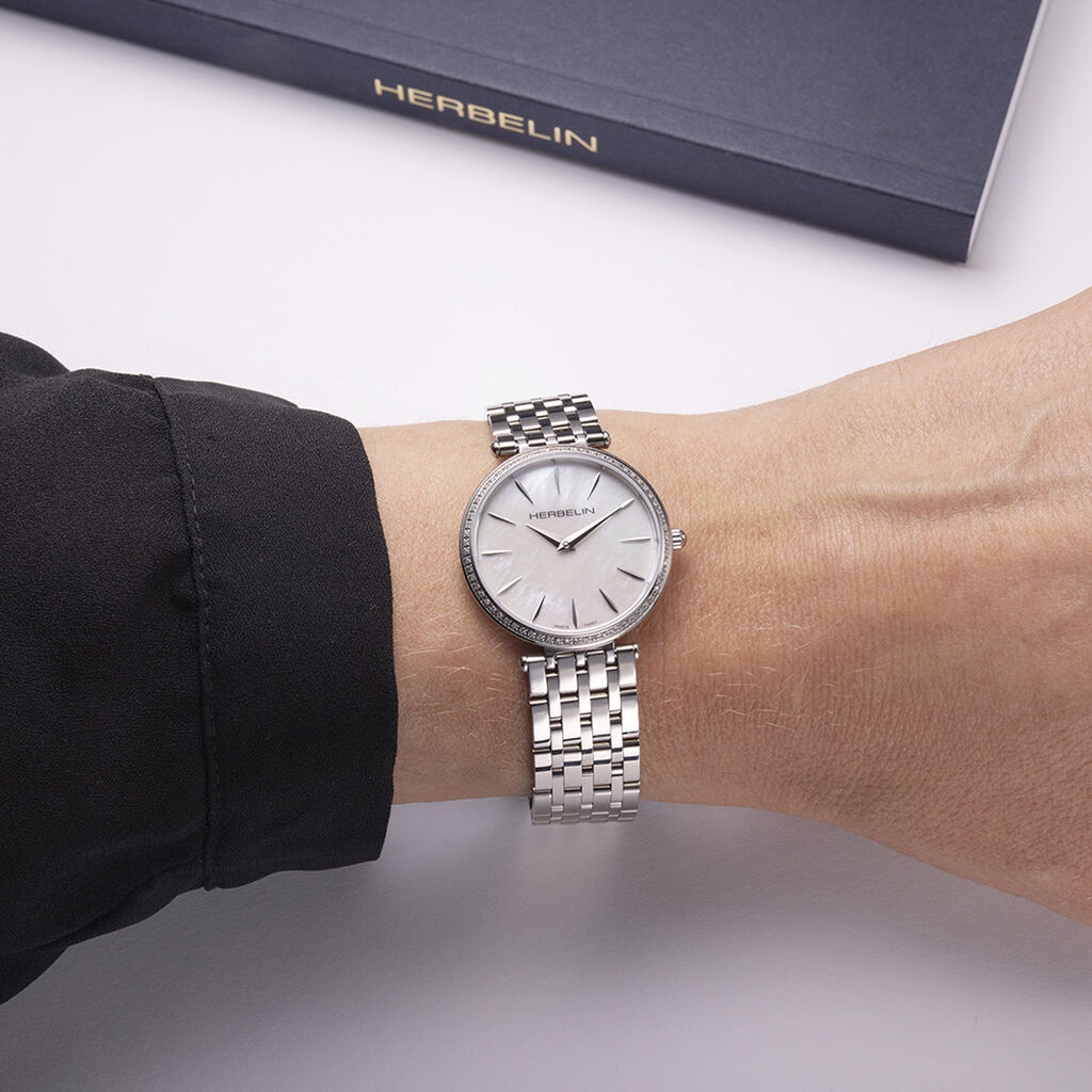 Montre Herbelin Epsilon Nacre Blanche - Montres Femme | Histoire d&rsquo;Or