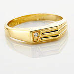 Chevaliere Or Jaune Diomedes Diamant - Bagues solitaires Famille | Histoire d&rsquo;Or