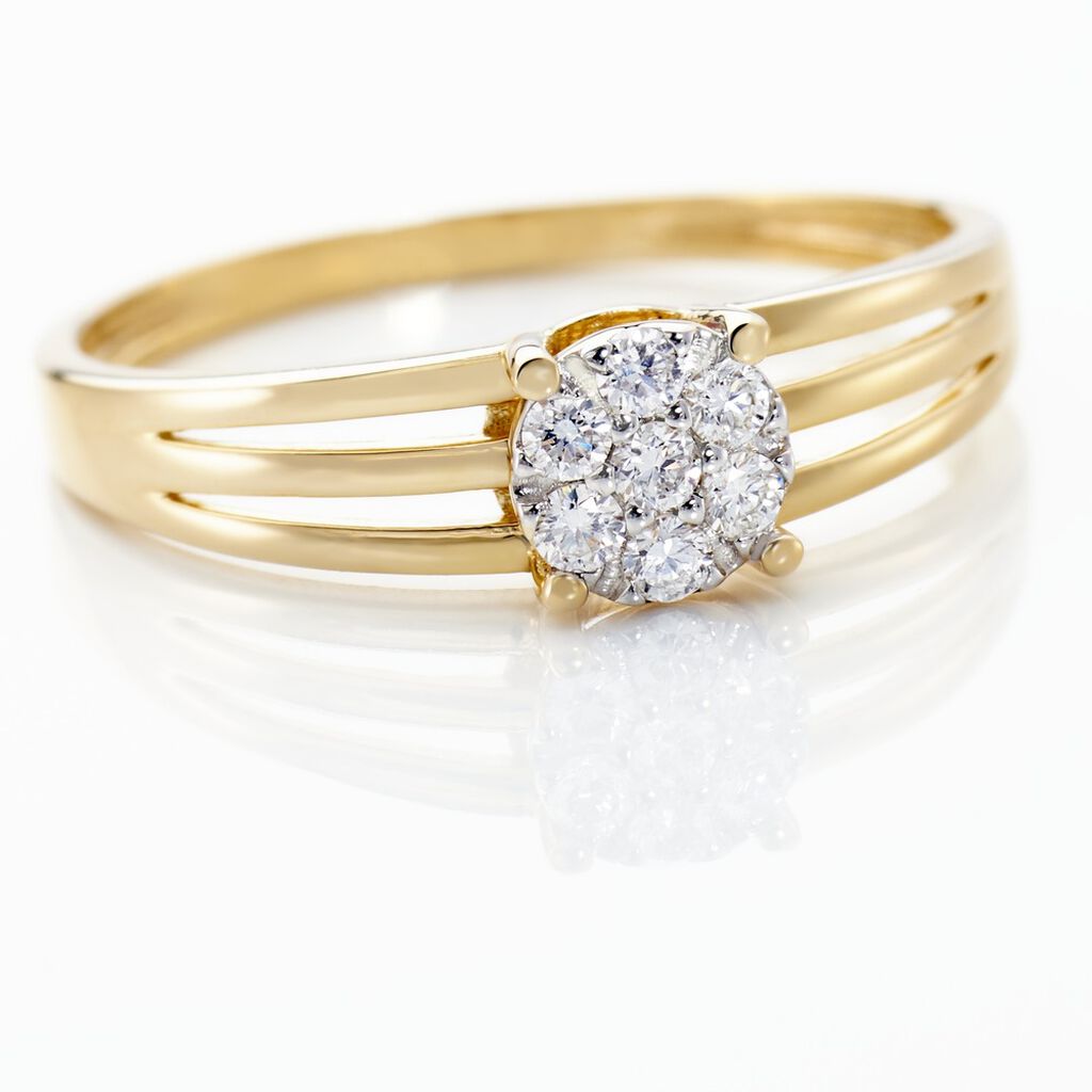 Bague Or Jaune Isadore Diamants - Bagues avec pierre Femme | Histoire d’Or