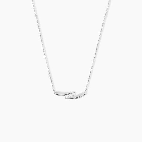 Collier Galya Or Blanc Diamant - Colliers Femme | Histoire d’Or