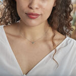 Collier Or Blanc Febe Emeraude Diamant - Colliers Femme | Histoire d&rsquo;Or