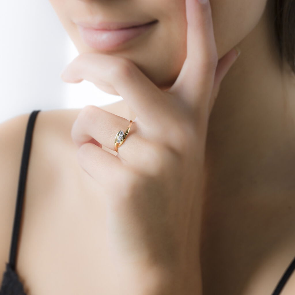 Bague Amandina Or Jaune Oxyde De Zirconium - Bagues avec pierre Femme | Histoire d’Or