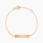 Bracelet Identit&eacute; Esta Maille For&ccedil;at Or Jaune - Bracelets Communion Enfant | Histoire d&rsquo;Or