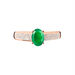 Bague Crista Or Rose Emeraude Et Diamant - Bagues solitaires Femme | Histoire d’Or