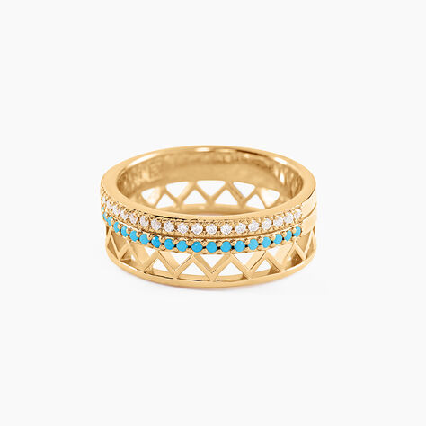 Bague Zoila Plaqué Or Jaune Oxyde De Zirconium - Bagues avec pierre Femme | Histoire d’Or
