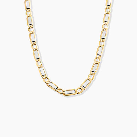 Collier Danae Plaquette Or Bicolore - Chaines Homme | Histoire d&rsquo;Or
