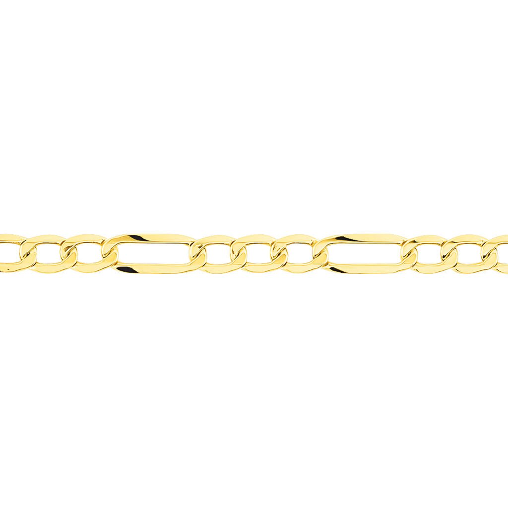 Bracelet Or Jaune Maille Altern&eacute;e 1/3 - Bracelets cha&icirc;ne Femme | Histoire d&rsquo;Or