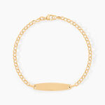 Bracelet Identit&eacute; Marcel Maille Jaseron Or Jaune - Bracelets Communion Enfant | Histoire d&rsquo;Or