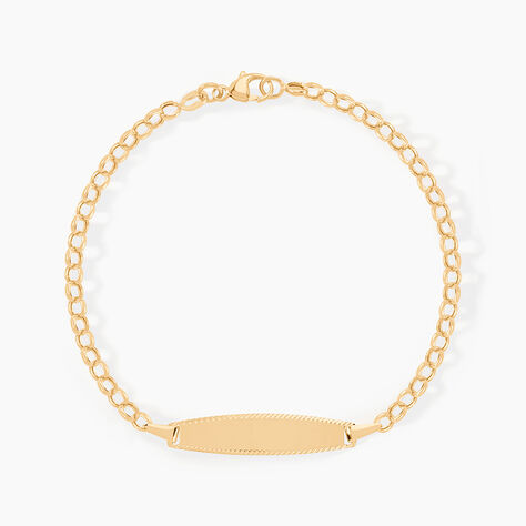Bracelet Identit&eacute; Marcel Maille Jaseron Or Jaune - Bracelets Communion Enfant | Histoire d&rsquo;Or