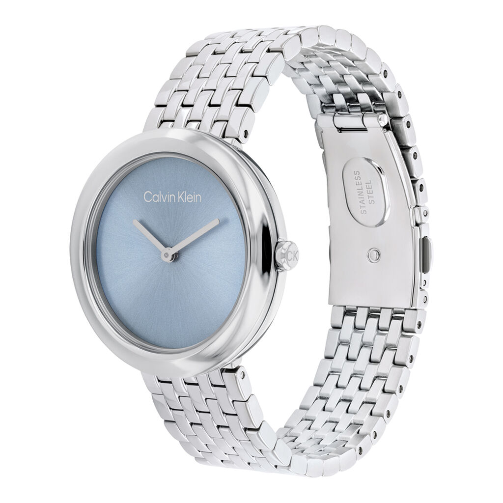 Montre Calvin Klein Twisted Bezel Bleu - Id&eacute;es cadeaux Femme | Histoire d&rsquo;Or