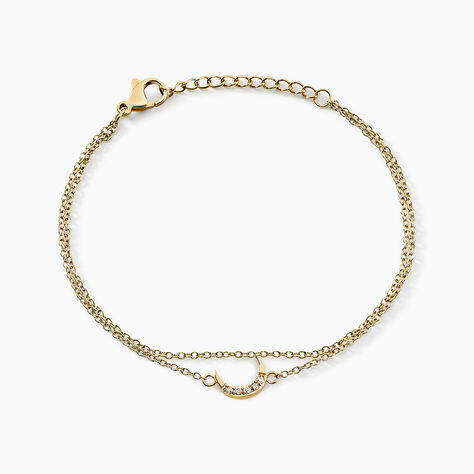 Bracelet Acier Doré Oxyde De Zirconium - Nos bijoux iconiques Femme | Histoire d’Or