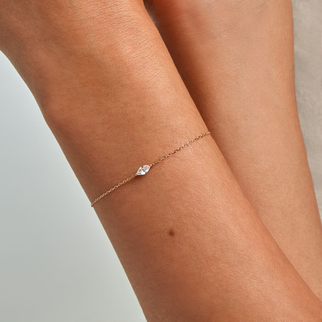 Bracelet Herk Or Jaune Oxyde De Zirconium - F&ecirc;te des m&egrave;res Femme | Histoire d&rsquo;Or