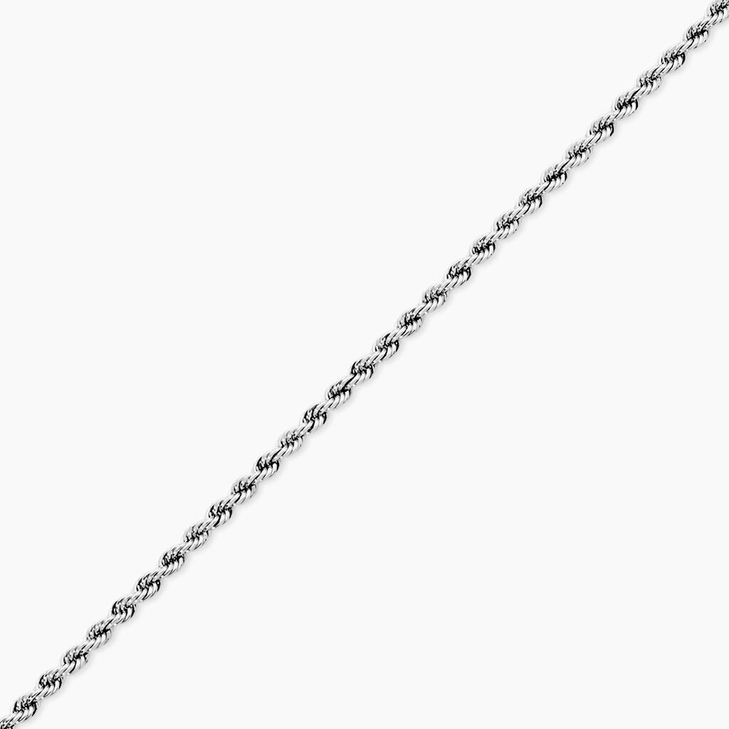 Bracelet Cordelia Maille Corde Or Blanc - Bracelets cha&icirc;ne Femme | Histoire d&rsquo;Or