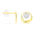 Boucles D'oreilles Puces Liana Or Jaune Diamant - Clous d'oreilles Femme | Histoire d&rsquo;Or