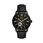 Montre Fossil Townsman C&oelig;ur Battant Noir - F&ecirc;te des p&egrave;res Homme | Histoire d&rsquo;Or
