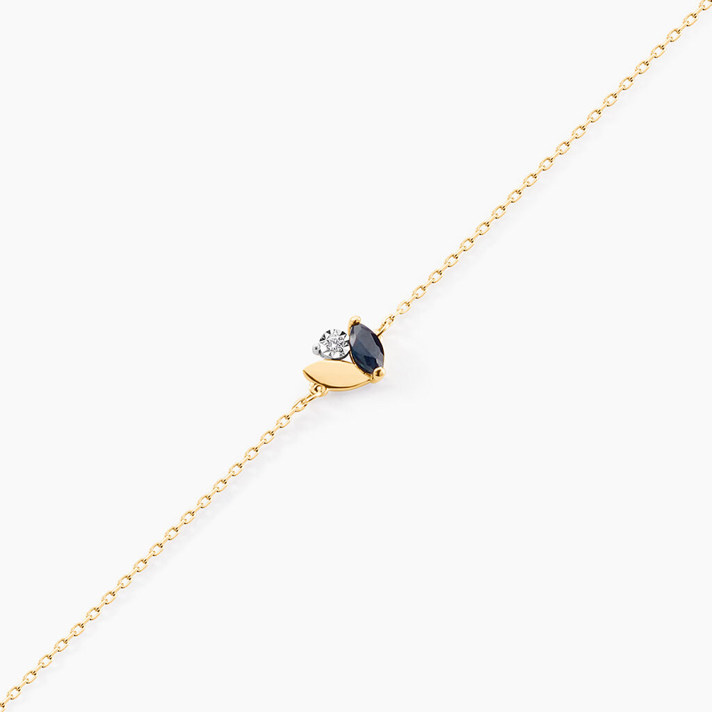 Bracelet Tameka Or Bicolore Saphir Diamant - Bracelets Femme | Histoire d&rsquo;Or