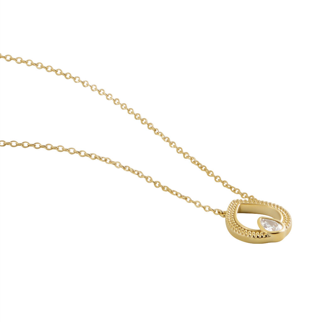 Collier Plaqué Or Lame Oxyde De Zirconium - Colliers fantaisie Femme | Histoire d’Or