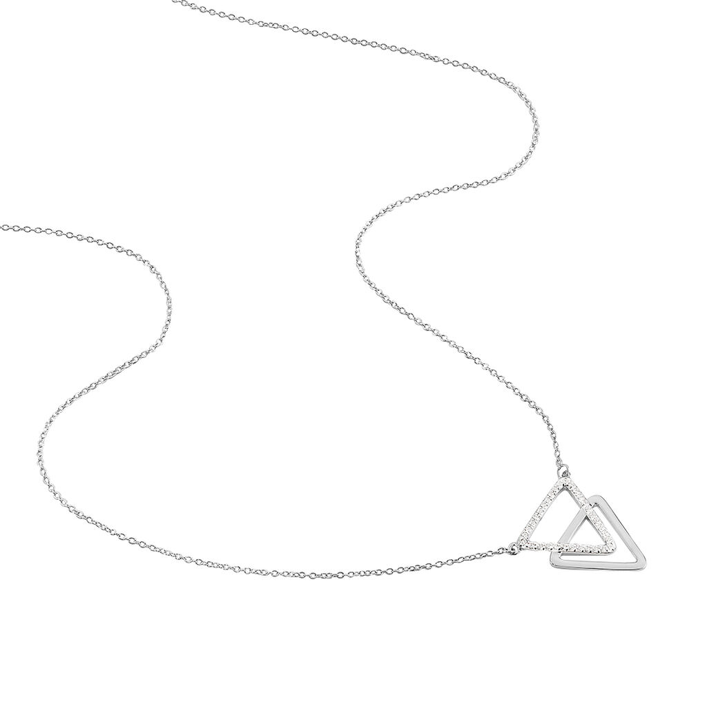 Collier Glorya Argent Blanc Oxyde De Zirconium - Colliers fantaisie Femme | Histoire d&rsquo;Or
