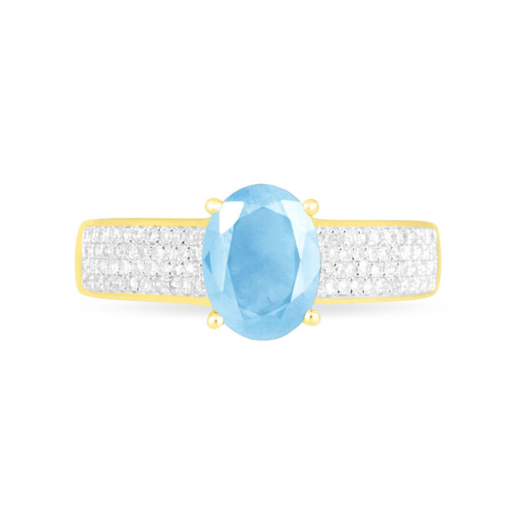 Bague Crista Or Jaune Topaze Et Diamant - Bagues solitaires Femme | Histoire d’Or