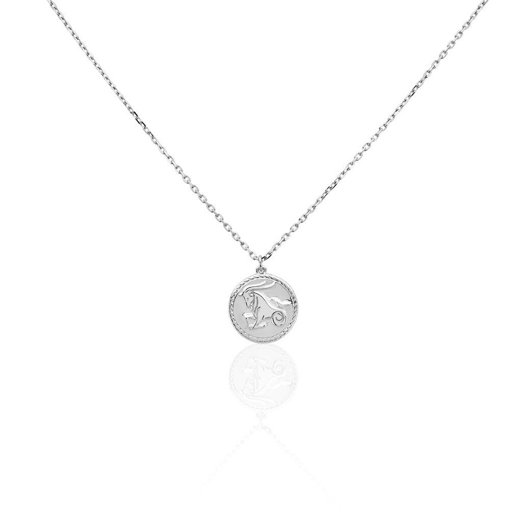 Collier Argent Blanc Lew - Colliers Zodiaque Homme | Histoire d’Or