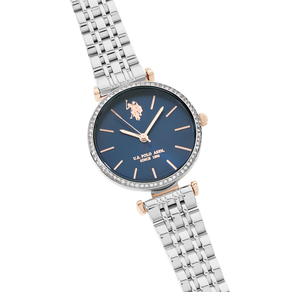 Montre U.s. Polo Eleonor Bleu - Id&eacute;es cadeaux Femme | Histoire d&rsquo;Or