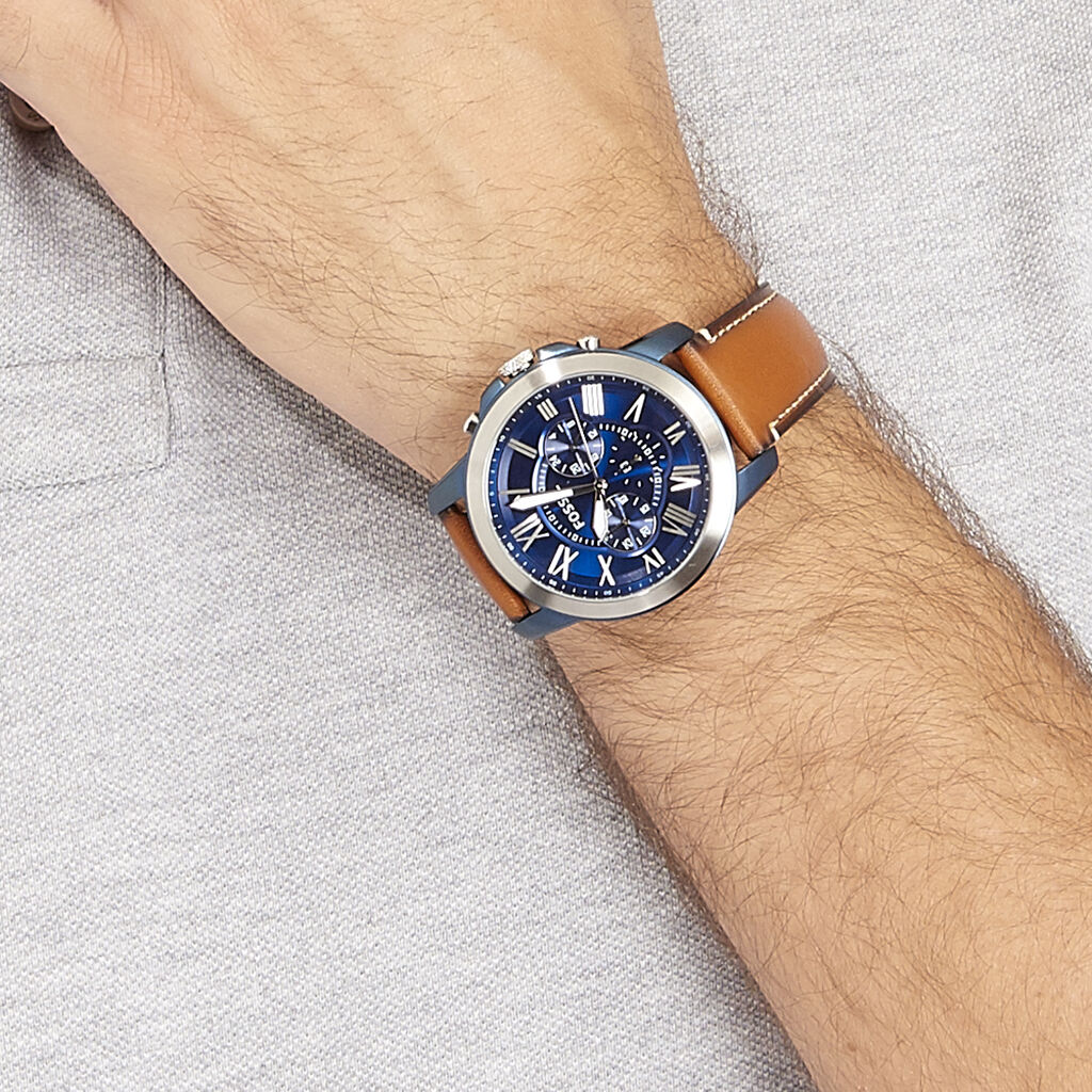 Montre Fossil Grant Bleu - Montres Homme | Histoire d’Or