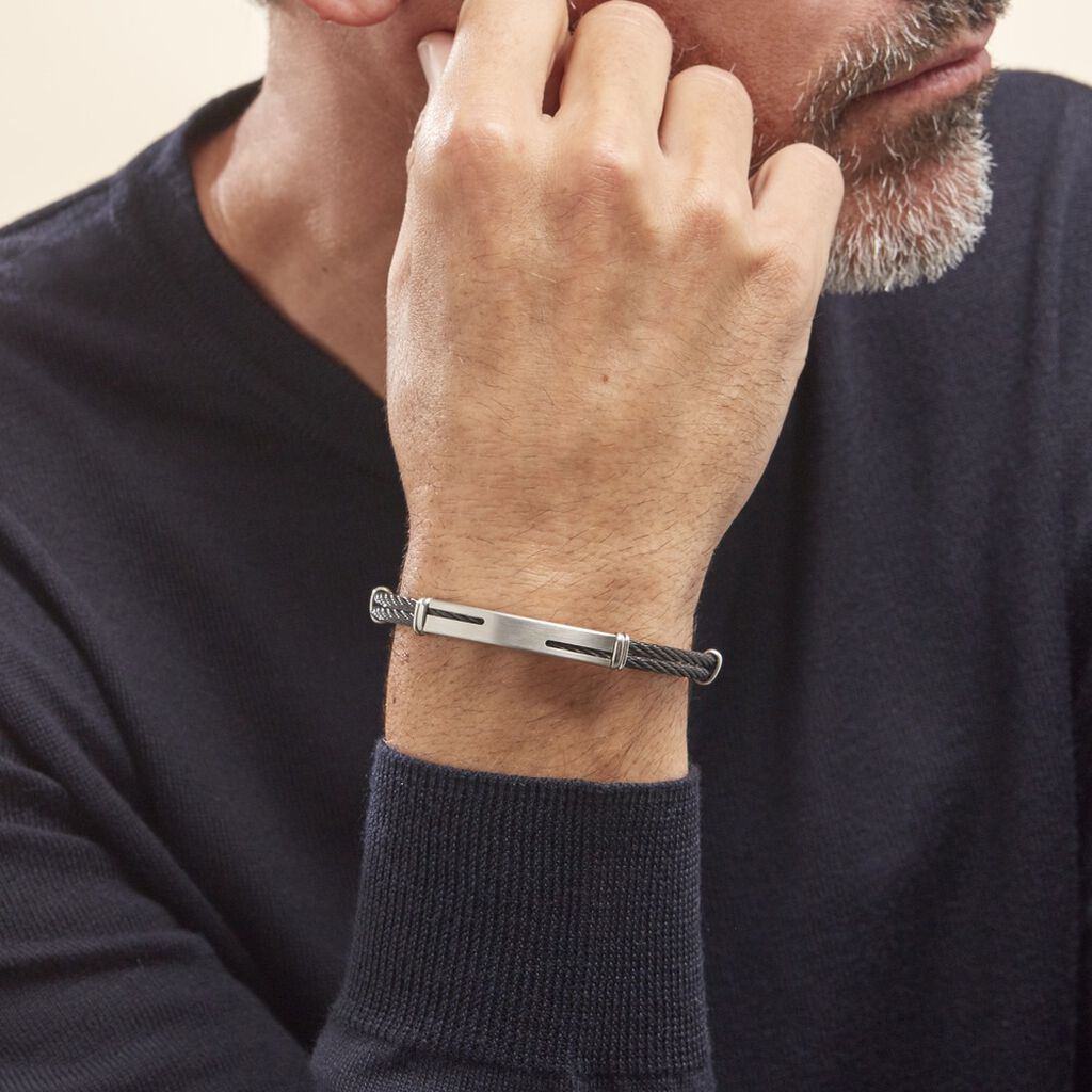Bracelet Oscar Acier Blanc - Bracelets Homme | Histoire d’Or