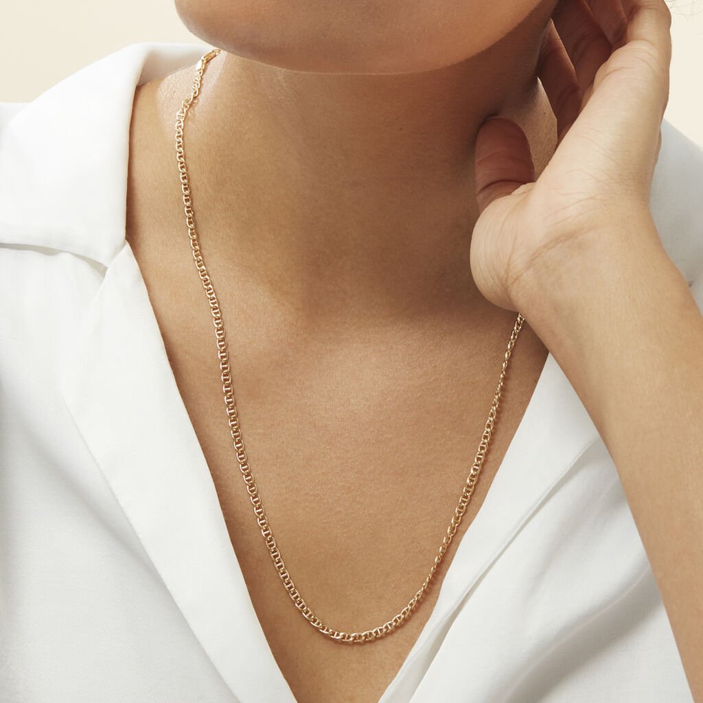 Collier Or Jaune Capucin Maille Marine - Chaines Femme | Histoire d’Or