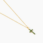 Pendentif Or Jaune Emeraude - Pendentifs Communion Femme | Histoire d&rsquo;Or