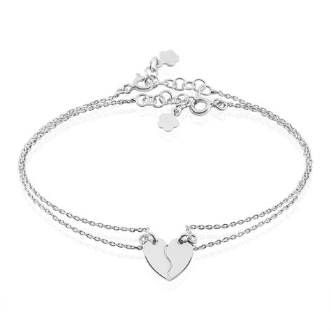 Bracelet Abrar Argent Blanc - Bracelets Coeur Femme | Histoire d’Or