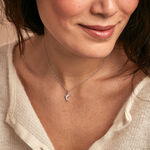 Collier Court Argent Blanc Giullia Motif Oxyde De Zirconium - Ras de cou Femme | Histoire d&rsquo;Or