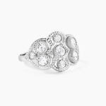 Bague Argent Blanc Boulonnaise Oxydes De Zirconium - Bagues avec pierre Femme | Histoire d&rsquo;Or