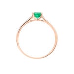 Bague Crista Or Rose Emeraude Et Diamant - Bagues solitaires Femme | Histoire d&rsquo;Or