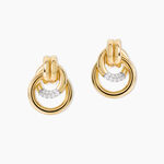 Boucles D'Oreilles Puces Nana Argent Dor&eacute; A L'Or 750/1000 Oxyde De Zirconium - Clous d'oreilles Femme | Histoire d&rsquo;Or