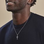 Pendentif Damian Croix Or Blanc - Pendentifs Bapt&ecirc;me Famille | Histoire d&rsquo;Or