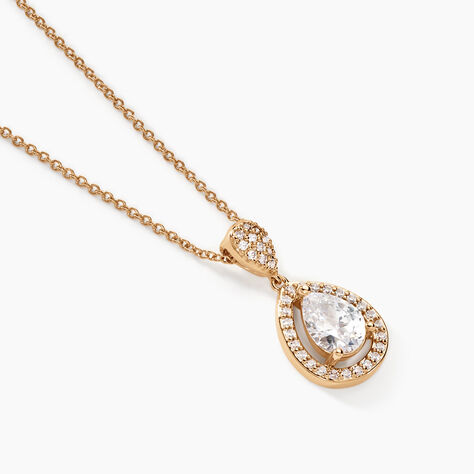 Collier Brigita Plaqu&eacute; Or Jaune Oxyde De Zirconium - Colliers Femme | Histoire d&rsquo;Or