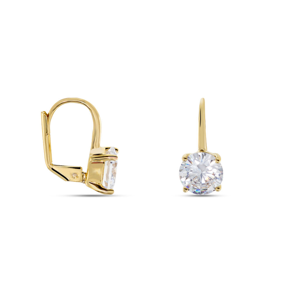 Boucles D'oreilles Pendantes Fippe Oxydes De Zirconium - Boucles d'oreilles fantaisie Femme | Histoire d’Or