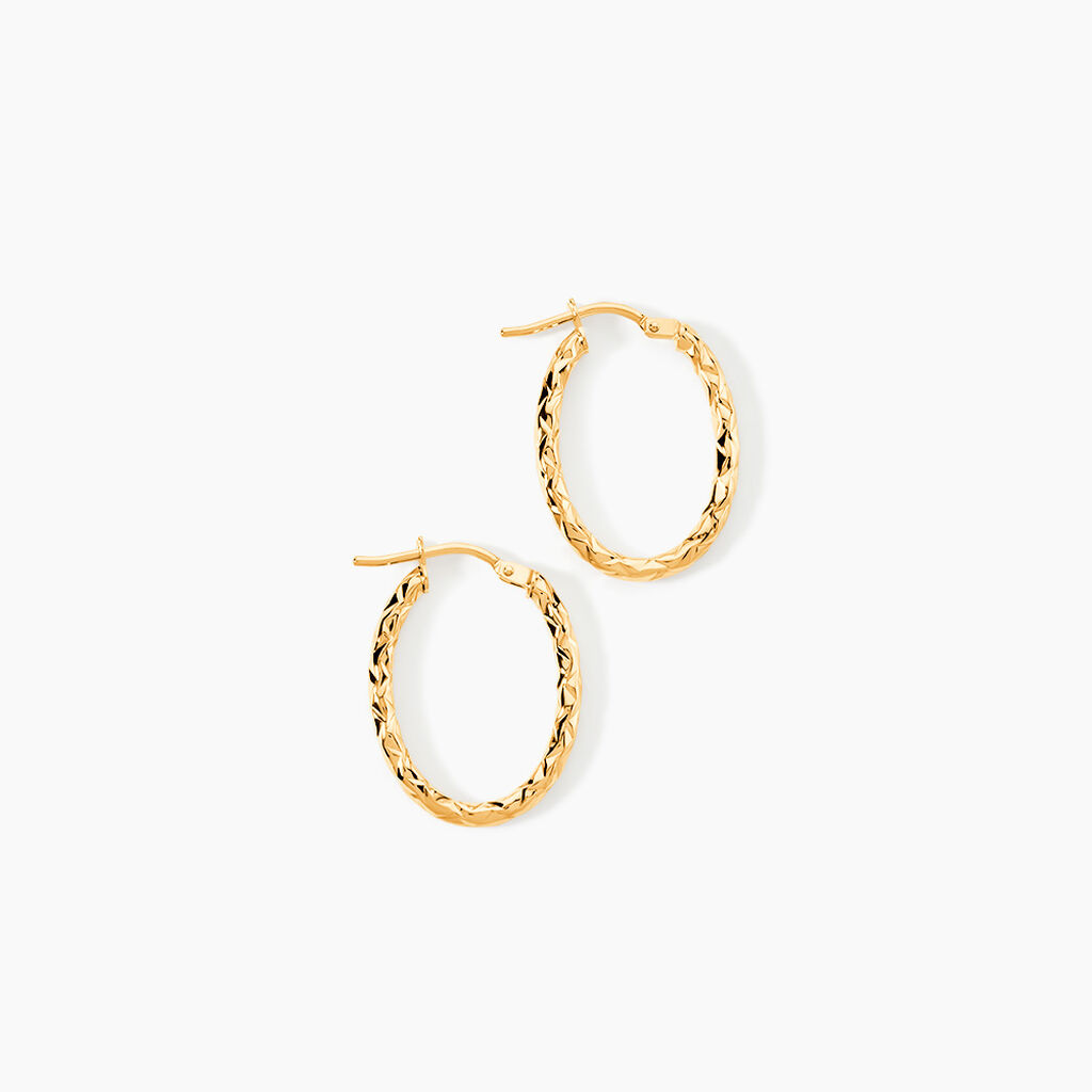 Cr&eacute;oles Carlyle Or Jaune - Boucles d'oreilles cr&eacute;oles Femme | Histoire d&rsquo;Or