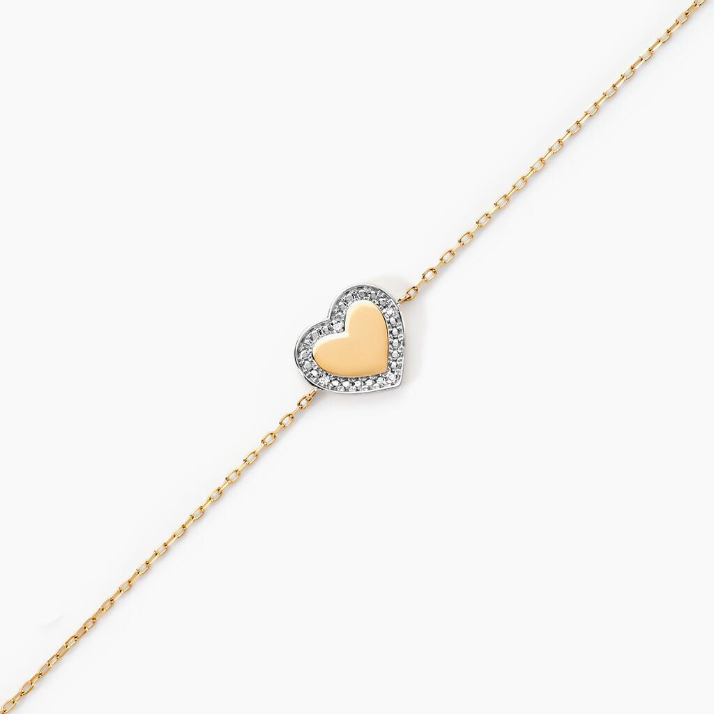 Bracelet Promesse Pour L'eternite Or Jaune Diamant - Bracelets Naissance Femme | Histoire d&rsquo;Or