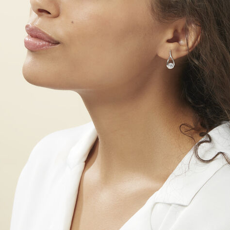 Boucles D'oreilles Pendantes Paloma Argent Blanc Oxyde De Zirconium - Boucles d'oreilles fantaisie Femme | Histoire d’Or