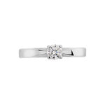 Bague Solitaire Loren Or Blanc Diamant - Bagues solitaires Femme | Histoire d&rsquo;Or