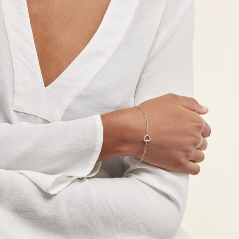 Bracelet Argent Blanc Gyoso - Bracelets Coeur Femme | Histoire d’Or